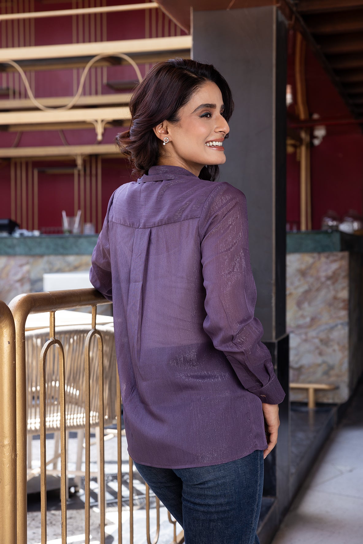 Metallic Mauve Shirt