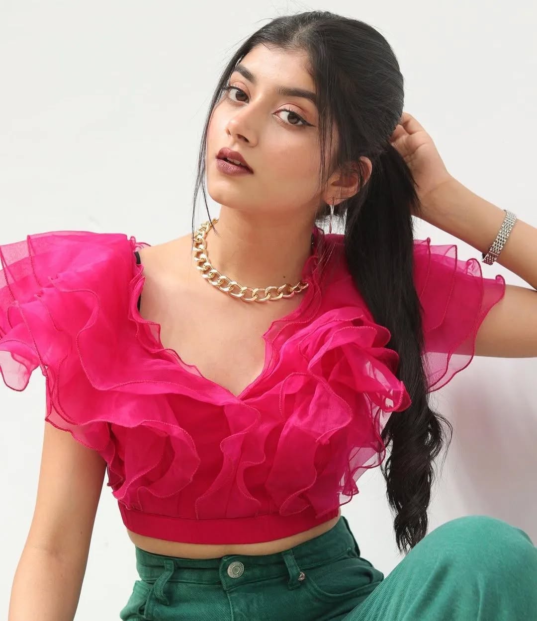 Play Full Ruffle  Pink Top