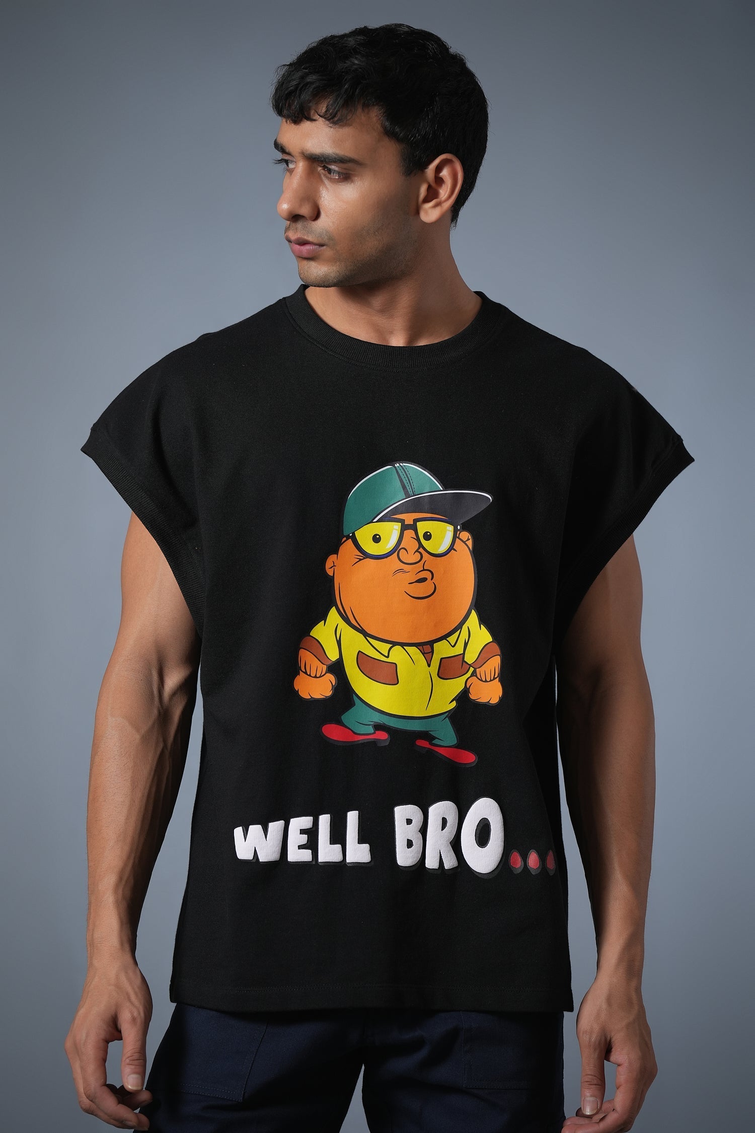 WELL BRO FATTY TEE BLACK