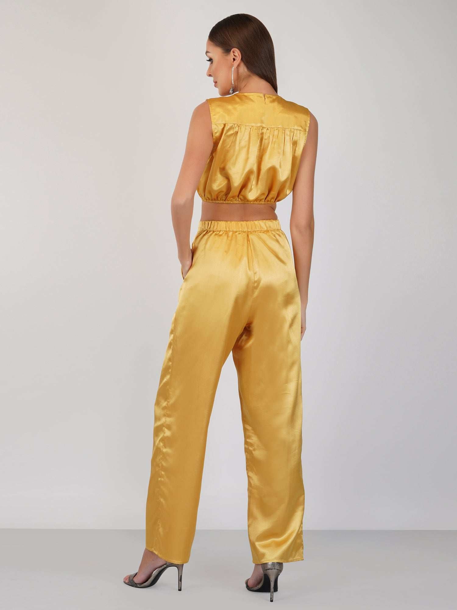 wide leg satin pant