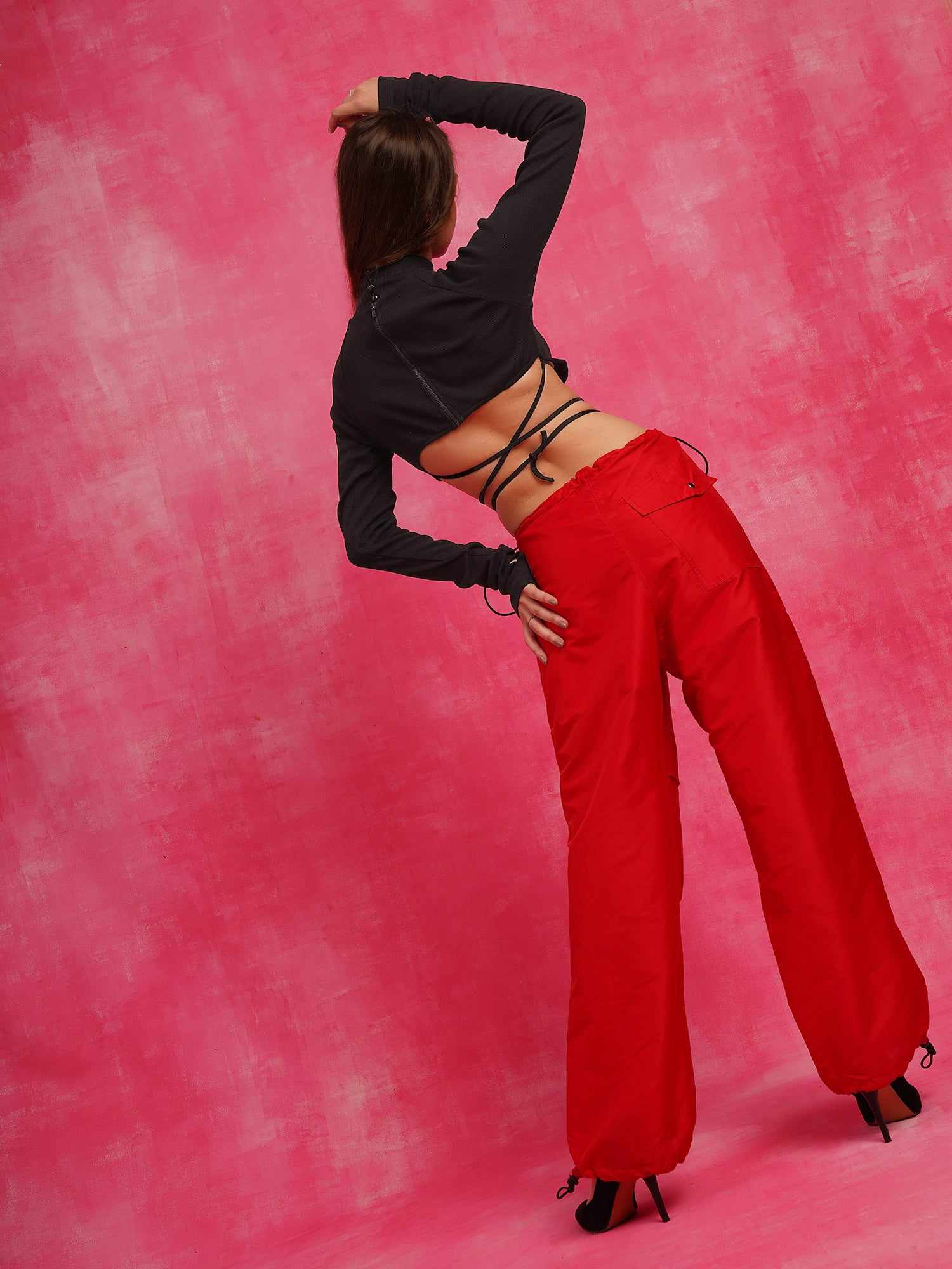 red valentine cargo pant