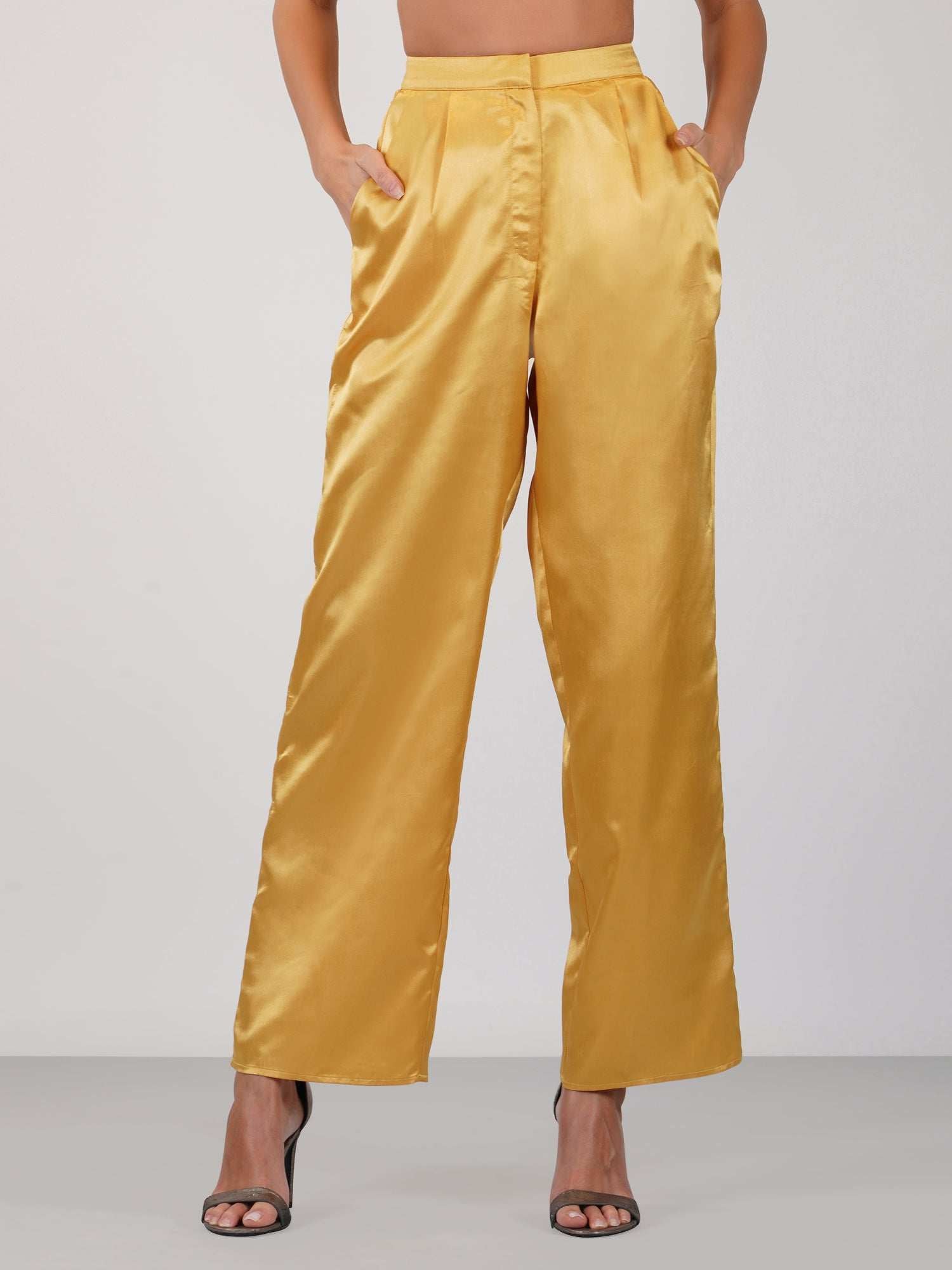 wide leg satin pant