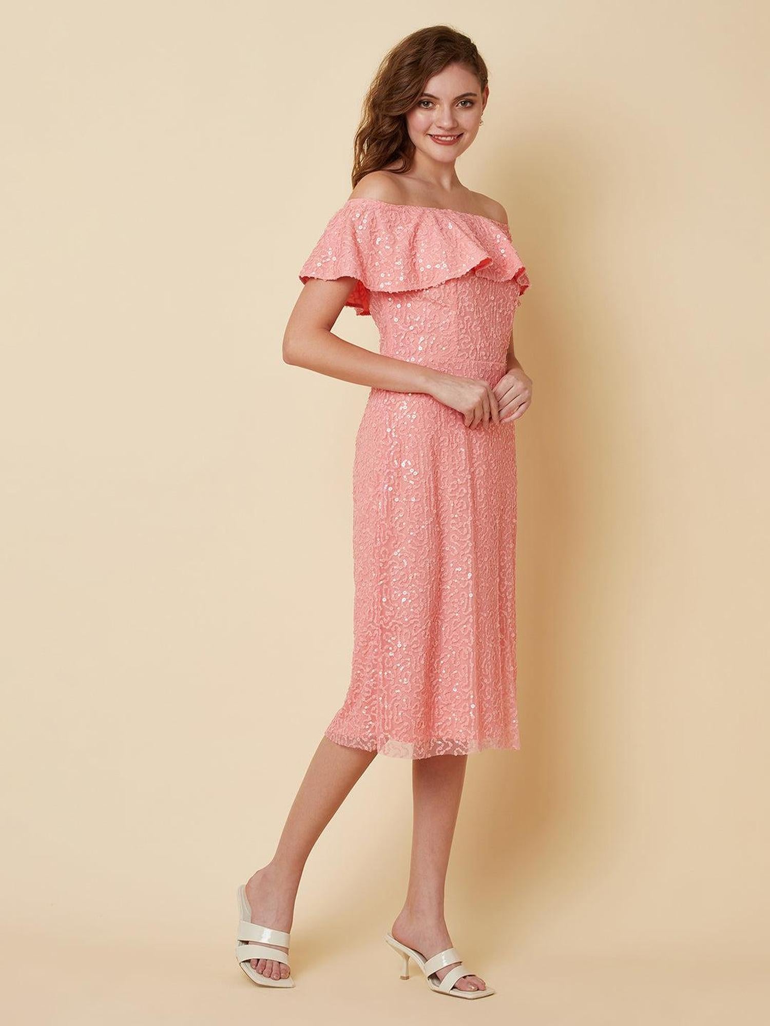 Pink Mood Sequins Dress