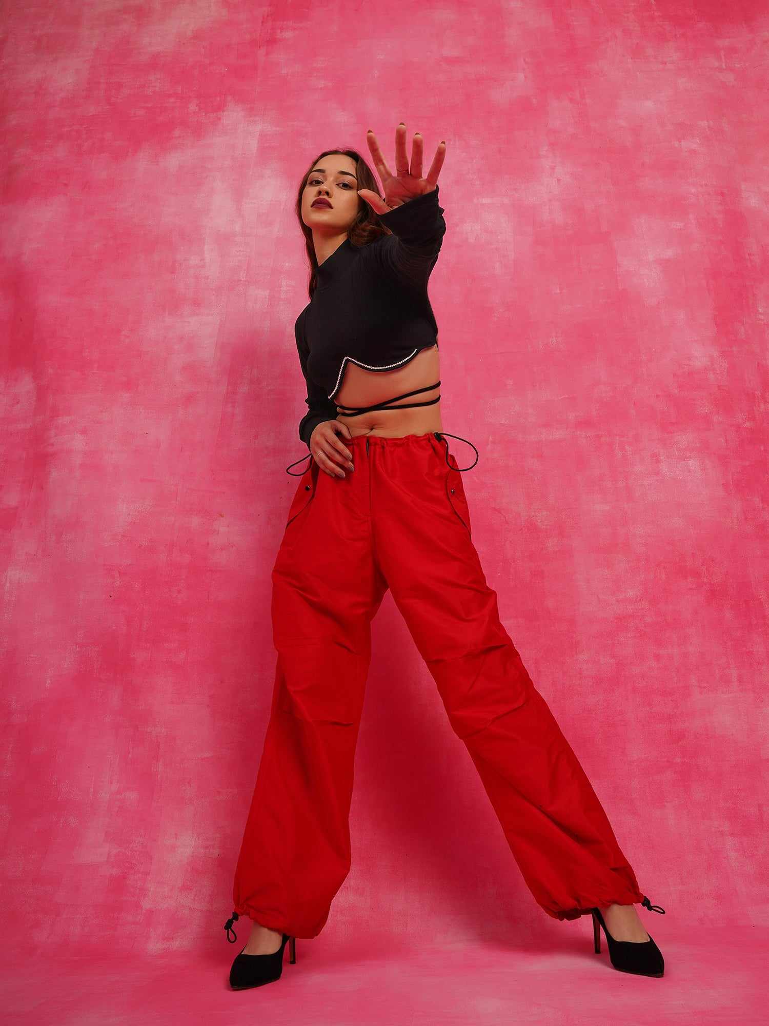 red valentine cargo pant