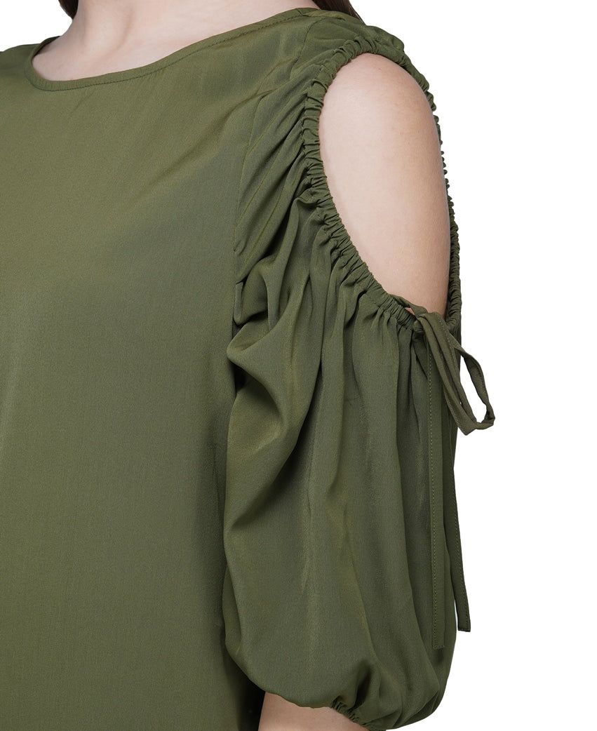 over sizes and cold shoulder sleeve dress