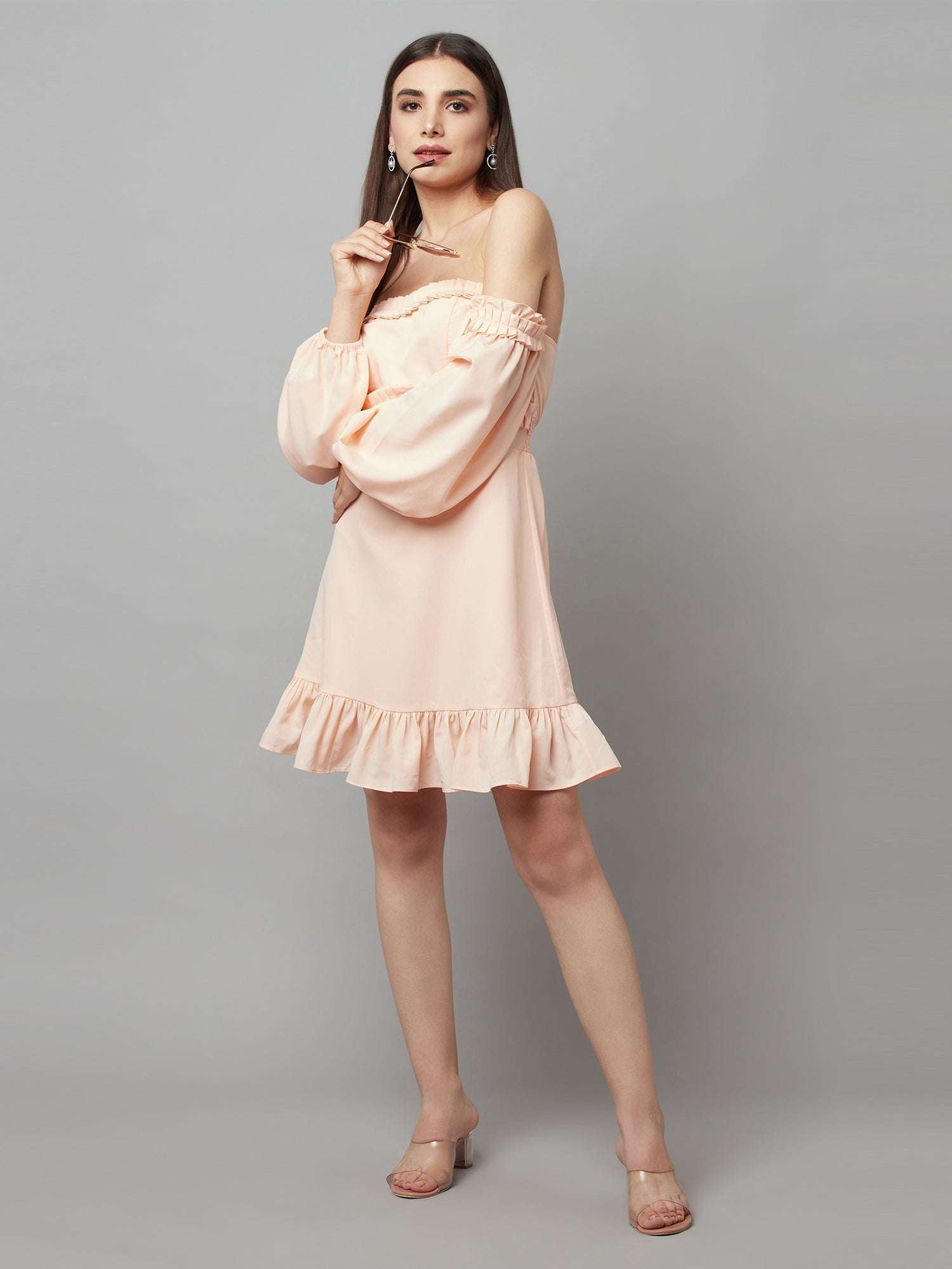 resort vacay peach dress