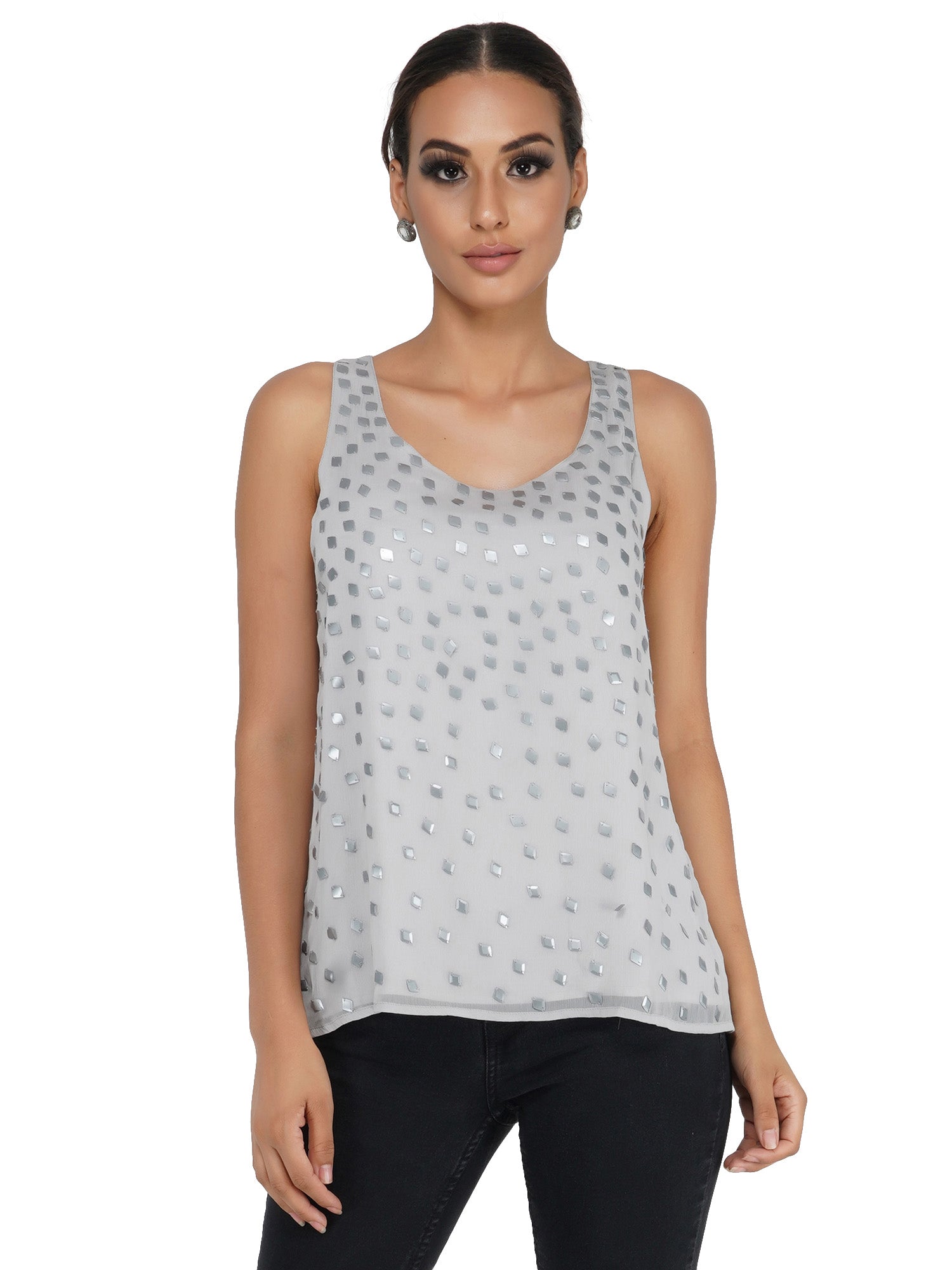 Attic Salt Suad Sequins Chiffon Top